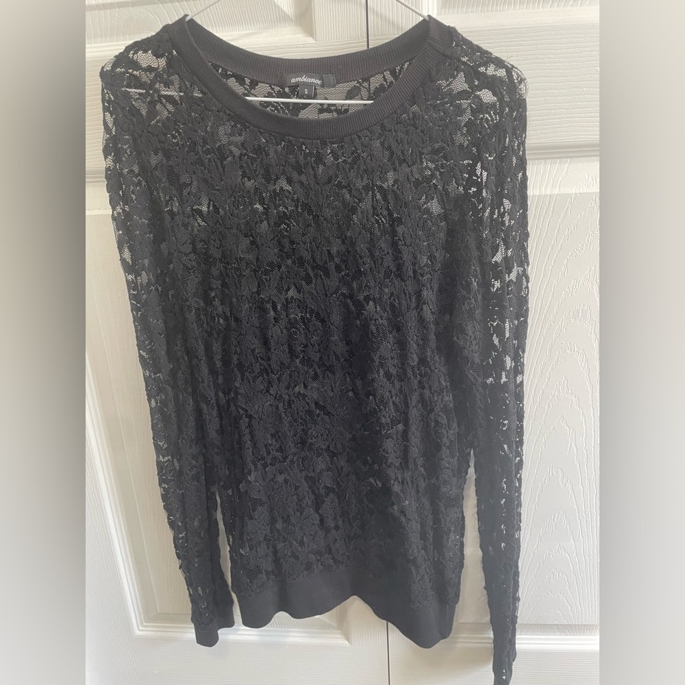 Ambiance sheer flower design shirt